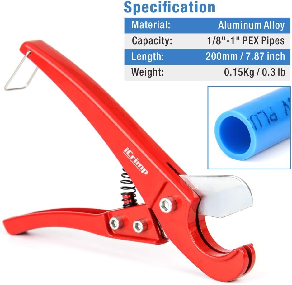 Pex Pipe Cutters Tool for Cutting 1/8"-1" PEX Tubings, NOT for PVC Pipes