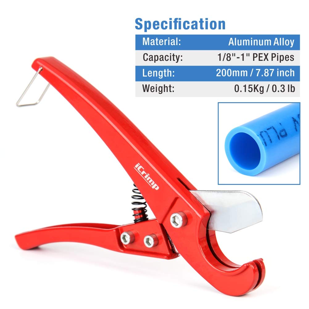 Pex Pipe Cutters Tool for Cutting 1/8"-1" PEX Tubings, NOT for PVC Pipes