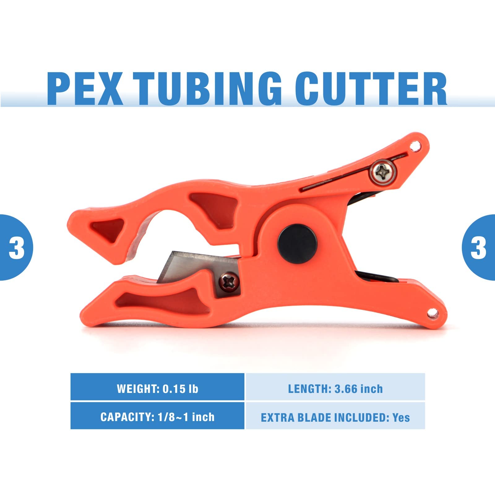 1/2'', 3/4'' & 1'' PEX-A Expansion Tool Kit, Auto Rotation w/ Pex Cutter