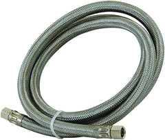 1', 5', 6', 8', 10', 20' & 25' Flexible SS Ice Maker Connector, 1/4" Compression, Braided Stainless Steel with Nickel-Plated Brass Nuts