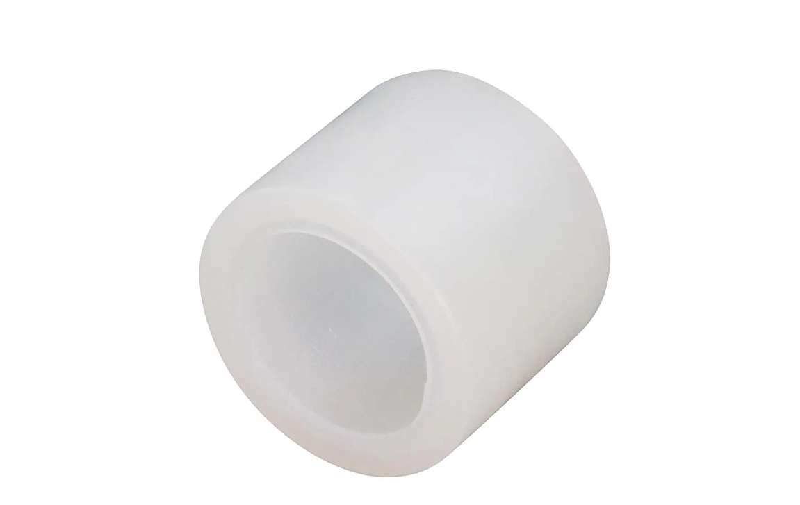 a white plastic tube on a white background