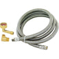 4', 5', 6', 8', 10', & 12' SS Dishwasher Installation Kit, 3/8" Comp Ends, 3/8" MIP Elbow and 3/4" FHT Elbow, Braided Stainless Steel Dishwasher Connectors Supply Line