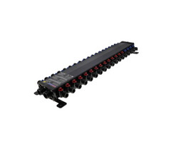 a black and red switch box on a white background