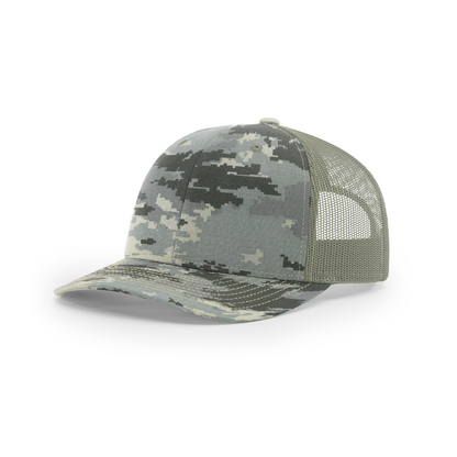 Blank 112P Camo Richardson Snapback Trucker Hat
