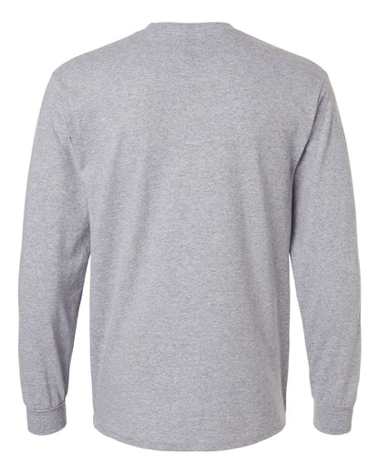 Gildan 2410 Long Sleeve Pocket Unisex Ultra Cotton T-Shirt