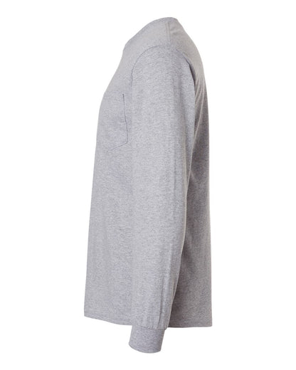 Gildan 2410 Long Sleeve Pocket Unisex Ultra Cotton T-Shirt