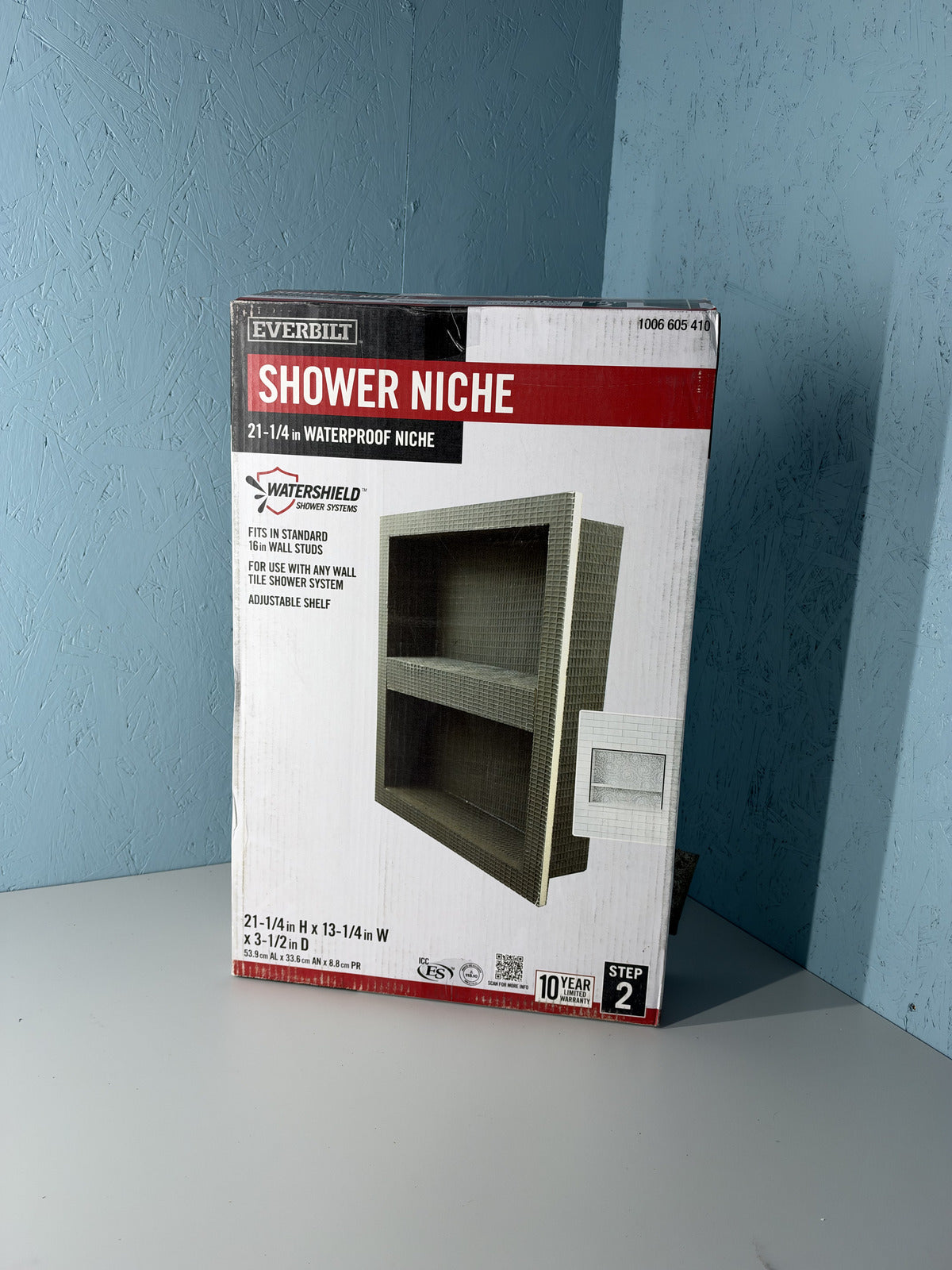 Everbilt 21-1/4x13-1/4x3-1/2" Shower Niche with WaterShield System
