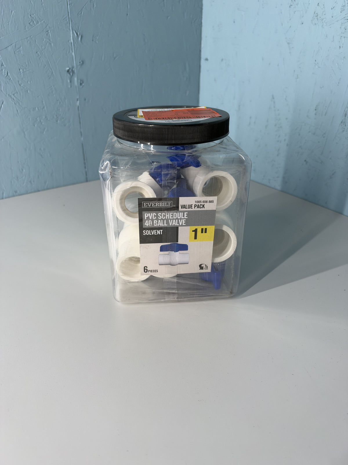 5PACK Everbilt 1" PVC Schedule 40 Ball Valve Solvent 5-Pack
