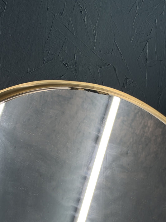 16 in. W x 20 in. H Arched Framed Decorative Wall Mounted Bathroom Vanity Mirror Gold Shatterproof