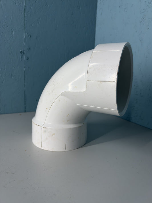 Charlotte 4" PVC DWV 90-Degree Hub x Hub Elbow PVC300400