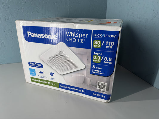 Panasonic 80/110CFM Ceiling Exhaust Fan RG-C811A Whisper Choice