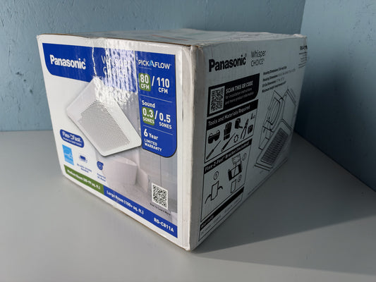 Panasonic 80/110CFM Ceiling Exhaust Fan RG-C811A Whisper Choice