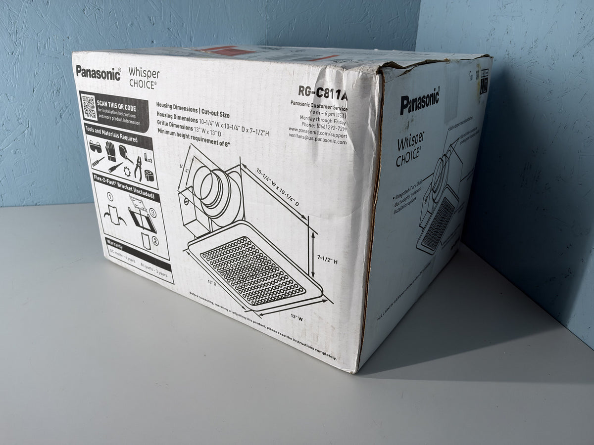 Panasonic 80/110CFM Ceiling Exhaust Fan RG-C811A Whisper Choice
