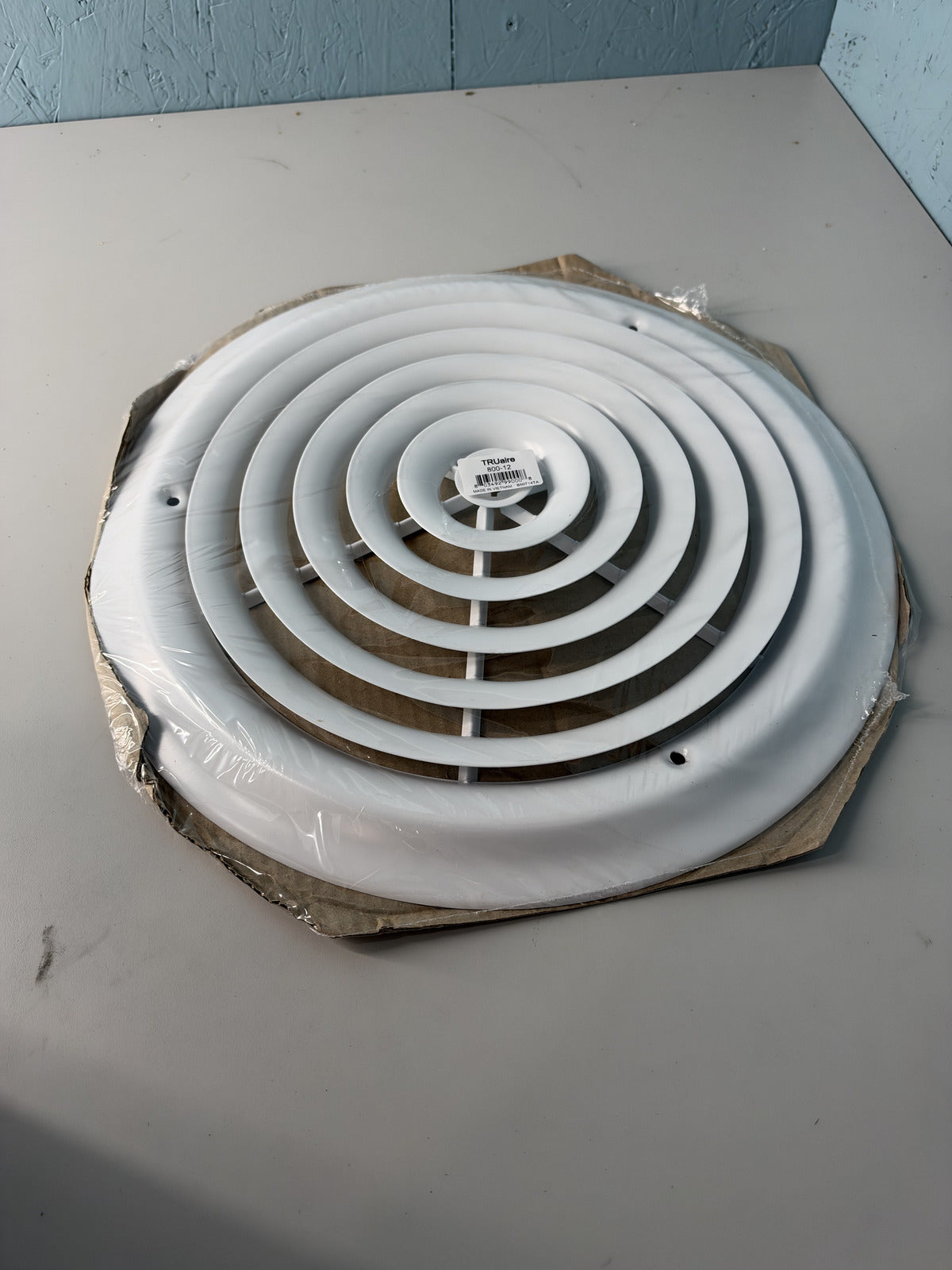 12" White Round Air Diffuser Grille TRUaire 800-12