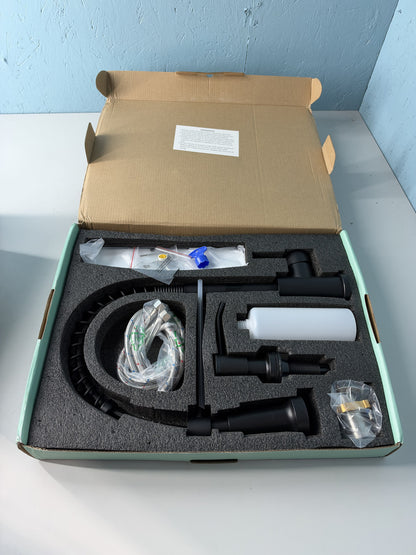 ANDROME 51AAAB-SD Spring Gooseneck Kitchen Faucet with Soap Dispenser