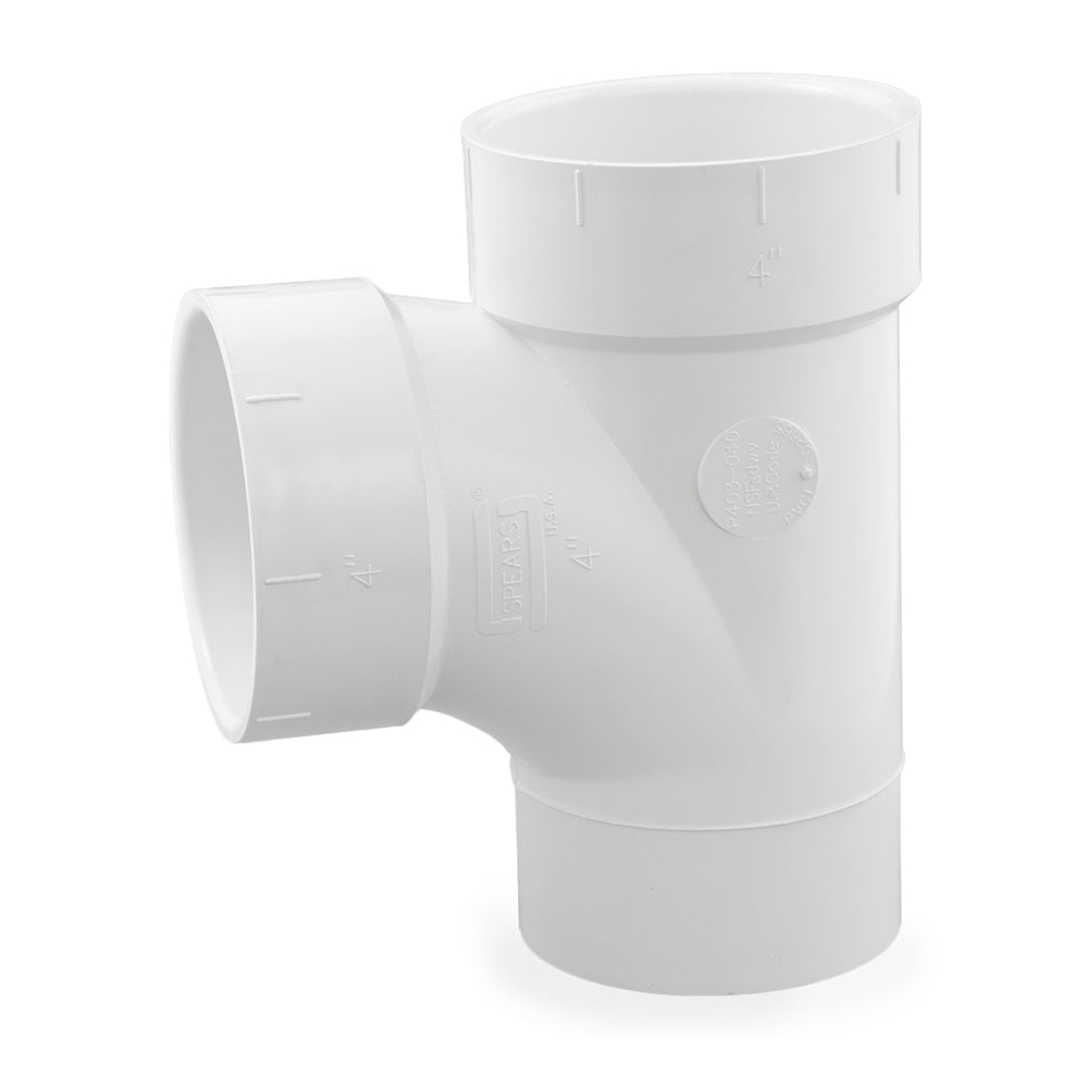 PVC DWV Street Sanitary Tee, Various Sizes