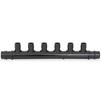 6-Branch PEX-A Expansion (F1960) Poly-Alloy Manifold, 1/2" Ports x 3/4" Inlet/Outlet, Open-Style, Lead-Free