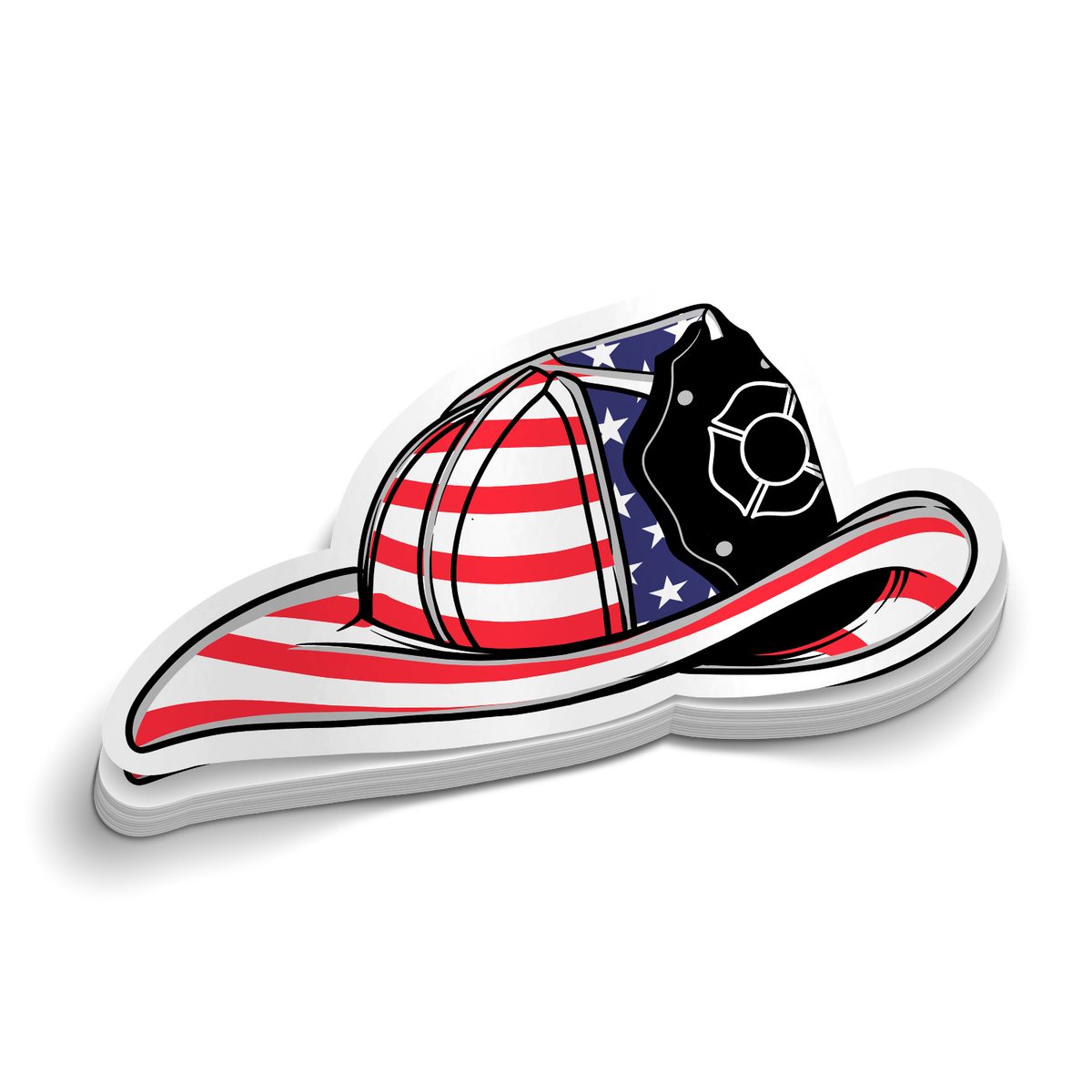 Red White Blue Helmet Sticker