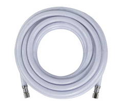 20-25ft PVC Ice Maker Connector, 1/4" Comp x 1/4" Comp, Reinforced PVC Supply Line