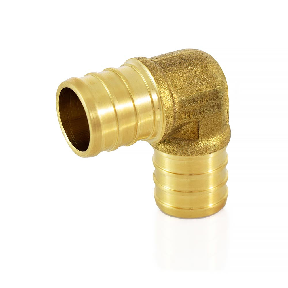 a brass pipe fitting on a white background