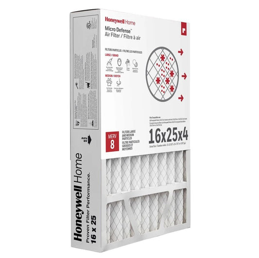 3PACK Honeywell Home CF200D1625 MERV12 Air Filter 16x25x4