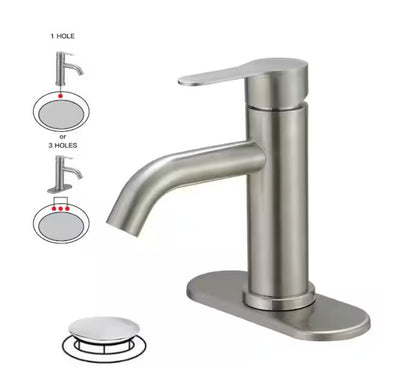 BWE 96024-N Brushed Nickel Bathroom Faucet
