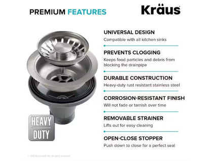 Kraus Stainless Steel Kitchen Strainer