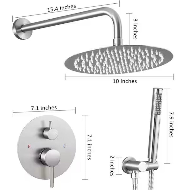 Aklfgn AZLY-10-107LS Stainless Shower System