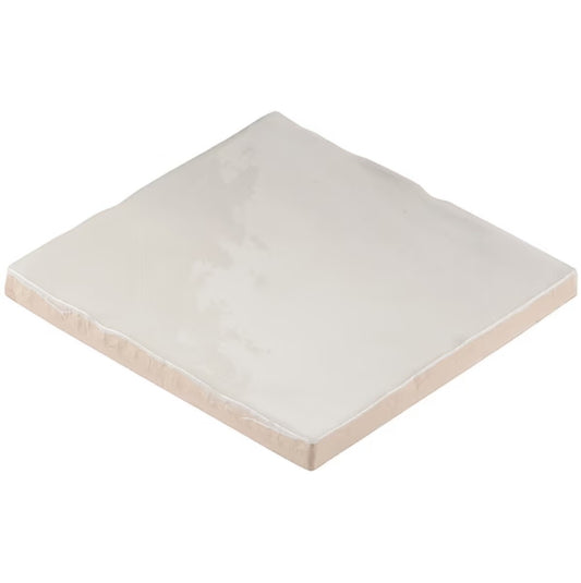 350pcs, 37.5sqft - Serena White 4×4 Glossy Ceramic Tile