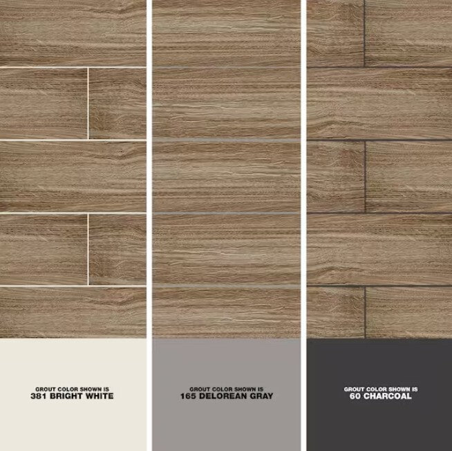 50sqft - Trace Meadow 6 in. x 36 in. Golden Brown Glazed Porcelain Floor and Wall Tile
