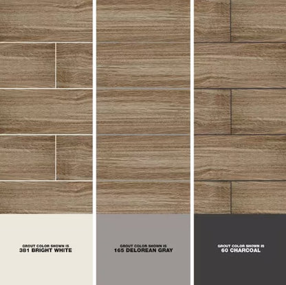 50sqft - Trace Meadow 6 in. x 36 in. Golden Brown Glazed Porcelain Floor and Wall Tile