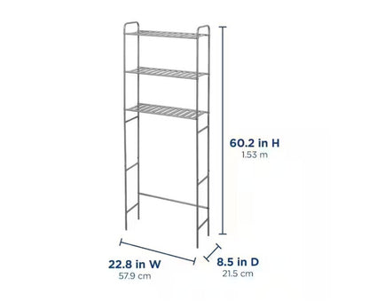 Glacier Bay Over-the-Toilet Space Saver Shelf Satin Nickel 1002.928.652