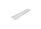two pieces of white plastic on a white background