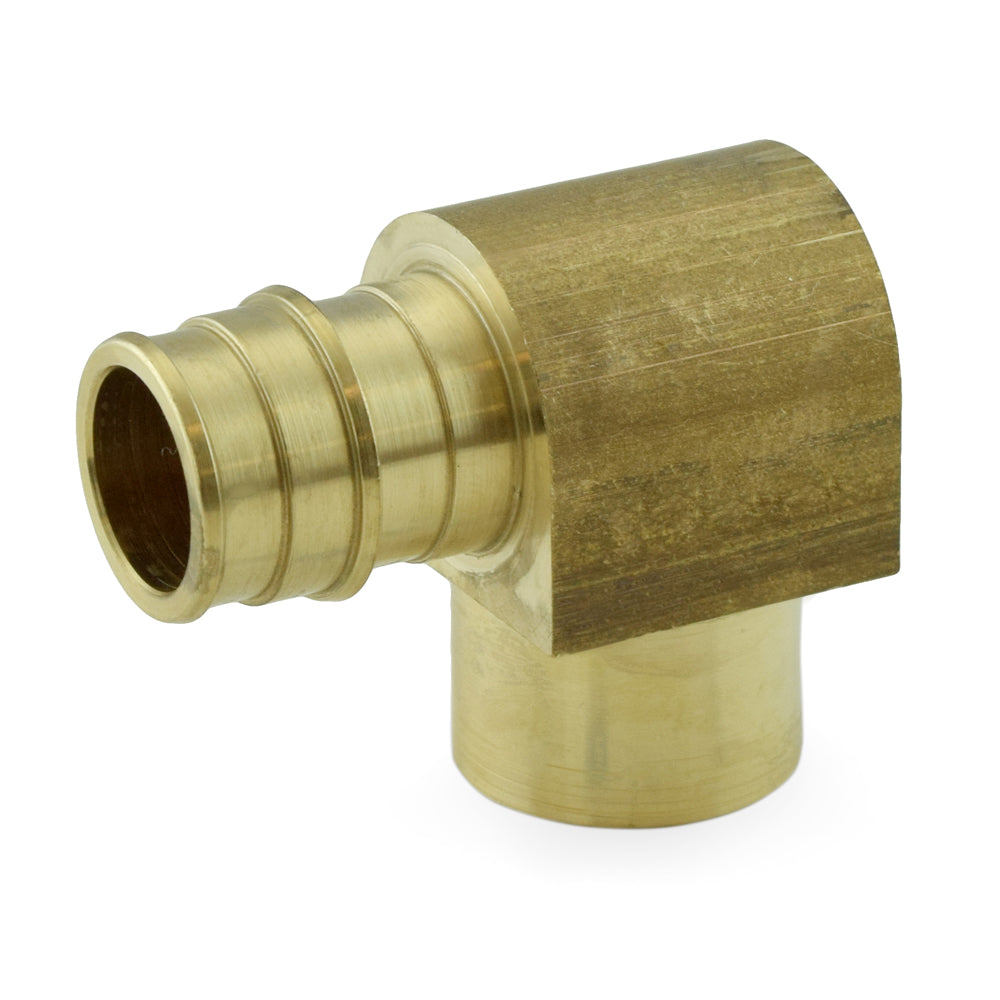 a brass colored pipe fitting on a white background