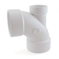 PVC DWV Low Heel Inlet 90 Elbow, Various Sizes