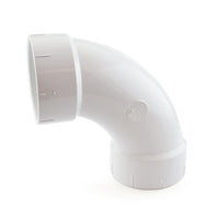 PVC DWV Long Sweep 90 Elbow, Various Sizes