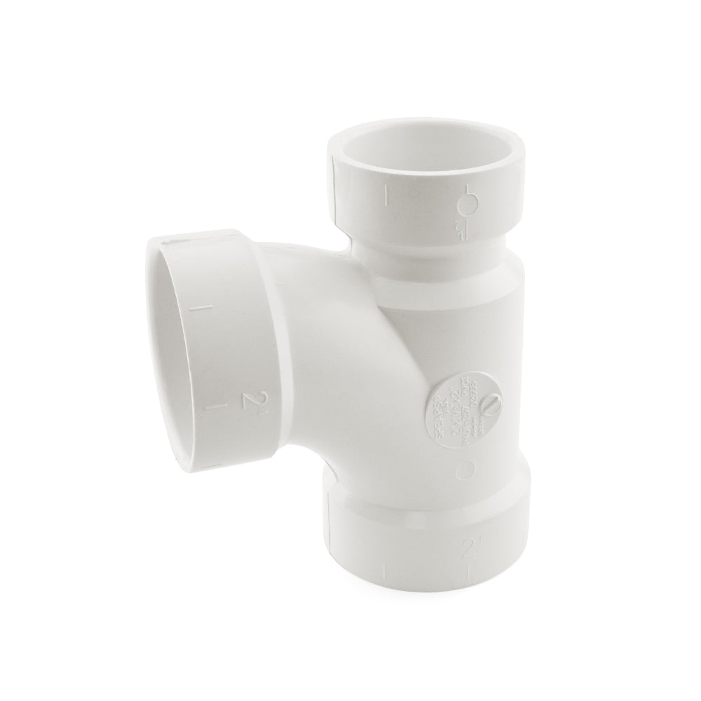 PVC DWV Reducing Sanitary Tee, Various Sizes